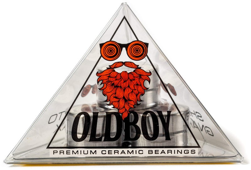 Oldboy Ceramic Skateboard Bearings - Set of 8, Longboards, Inline Skates, Rollerblades, Super Lube Ball Bearings, Skateboard Accessories (608RS ZrO2 at 8 x22 x7 mm) (Ceramic) - Image 1